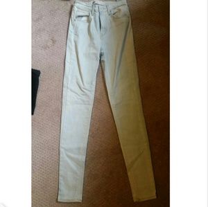 Levi's super high rise light wash skinny jeans